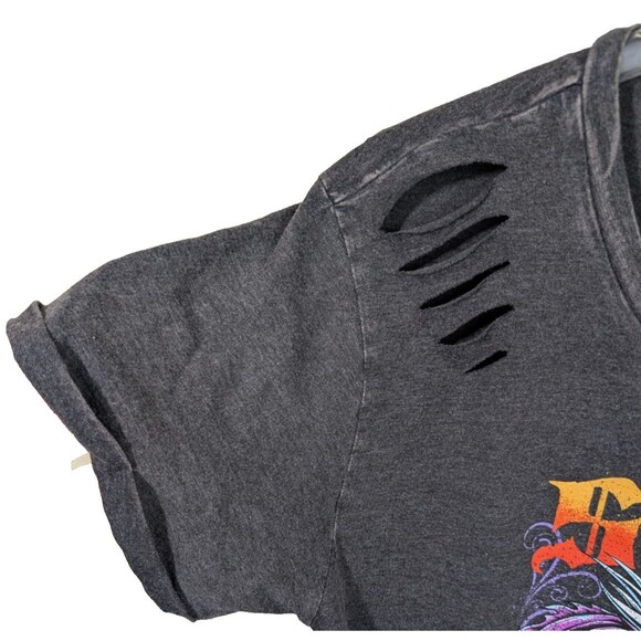 Beautiful Disaster Women's Slay Slash Shoulder Tee Dragons Size XXL - Picture 8 of 12